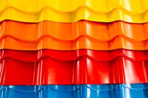 تصویر  ورق فرمینگ رنگی نرمال کرکره ریز - سماقی - ضخامت 0.26 - عرض 1